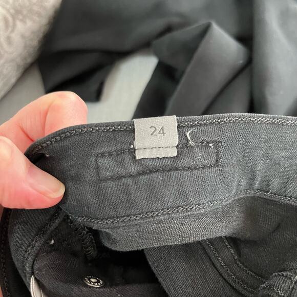 Citizens of Humanity Rocket Petite Mid Rise Skinny Black Stretch Denim Jeans 24W - Picture 4 of 14